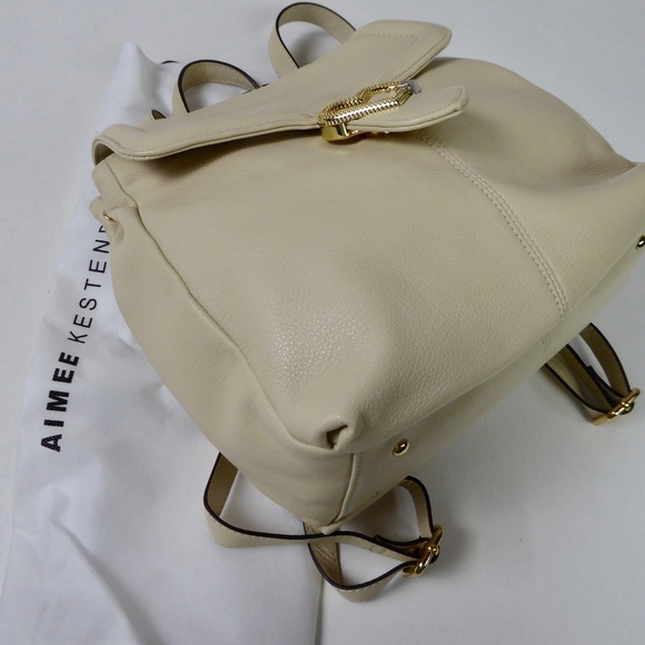 Aimee Kestenberg Lovers Lane Leather Expandable Backpack NWT Top Handle w Heart - Picture 7 of 15